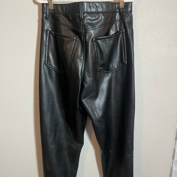 NWOT Vegan Leather Abercrombie and Fitch High Rise pants.  Size 32 or 14. - Picture 2 of 4